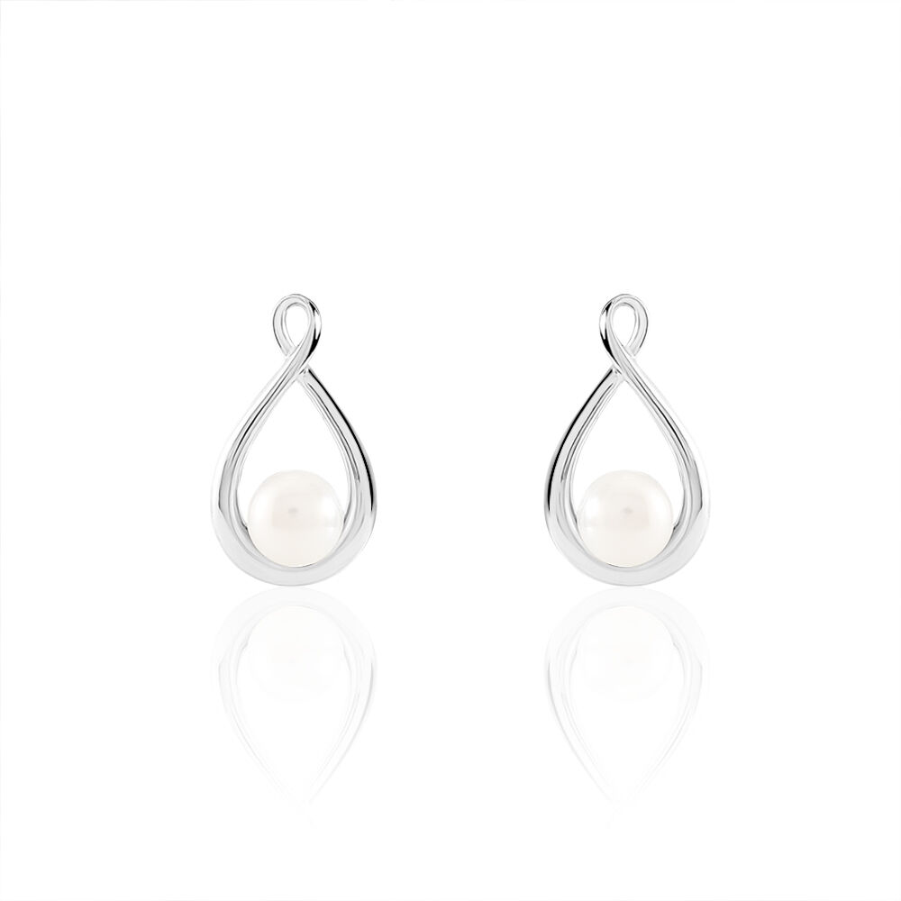 Boucles D'oreilles Pendantes Layanne Argent Blanc Perle De Culture - Pendantes Femme | Marc Orian
