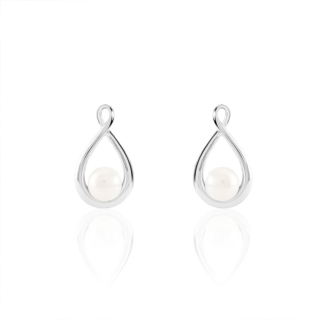 Boucles D'oreilles Pendantes Layanne Argent Blanc Perle De Culture - Pendantes Femme | Marc Orian