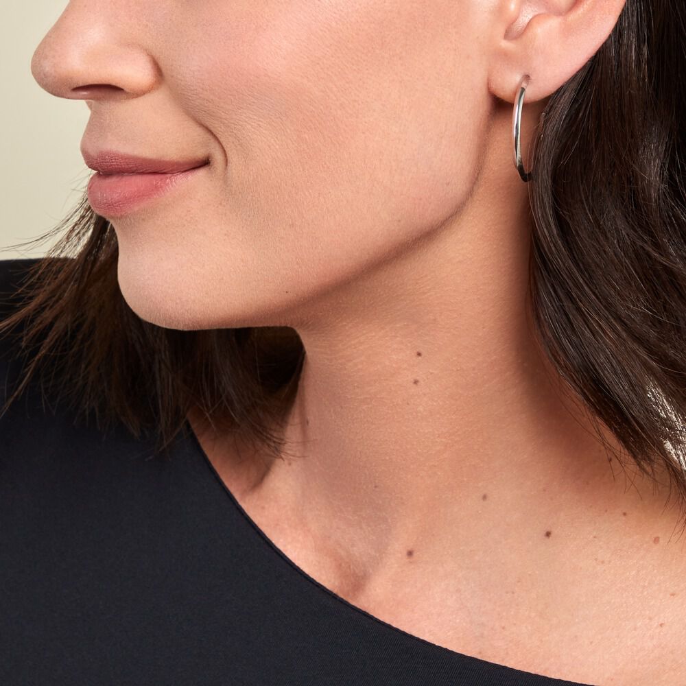 Créoles Tahaa Acier Blanc - Créoles Femme | Marc Orian