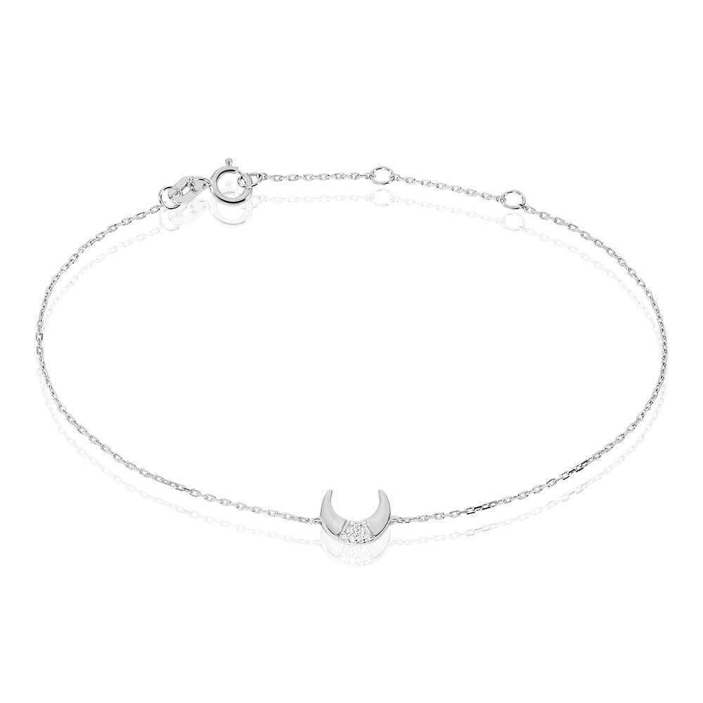 Bracelet Nyima Or Blanc Diamant - Bracelets cha&icirc;nes Femme | Marc Orian