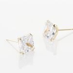 Boucles D'oreilles Puces Or Jaune Doreen Oxydes De Zirconium - Puces Famille | Marc Orian