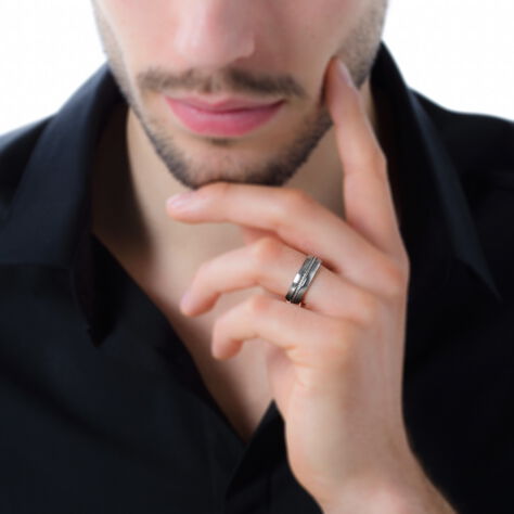 Bague Sam Acier Blanc - Bague fantaisie Femme | Marc Orian