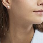 Boucles D'oreilles Puces Kesya Nacres Bouton Or Jaune Perle De Culture - Boucles d'oreilles mariage Femme | Marc Orian