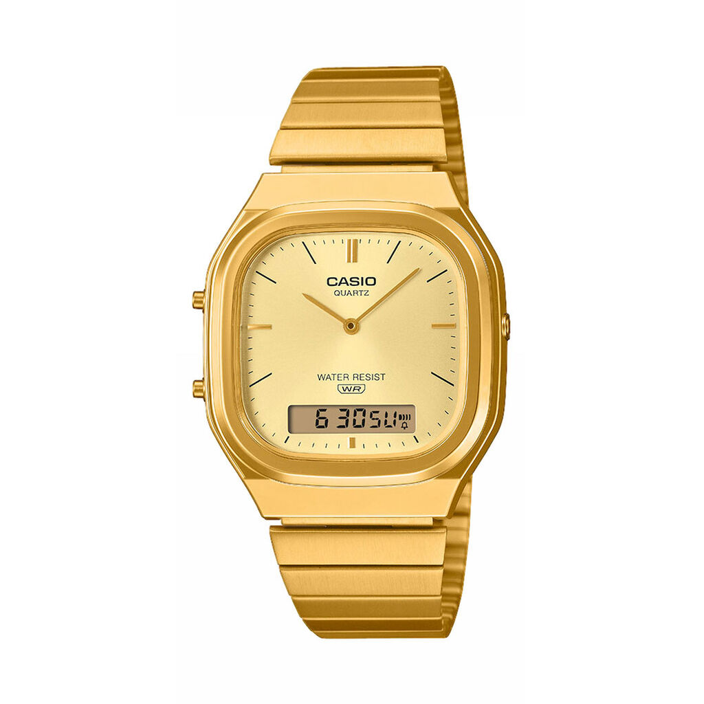 Montre Casio Collection Aq240 Doré - Montres avec chiffres Unisex | Marc Orian
