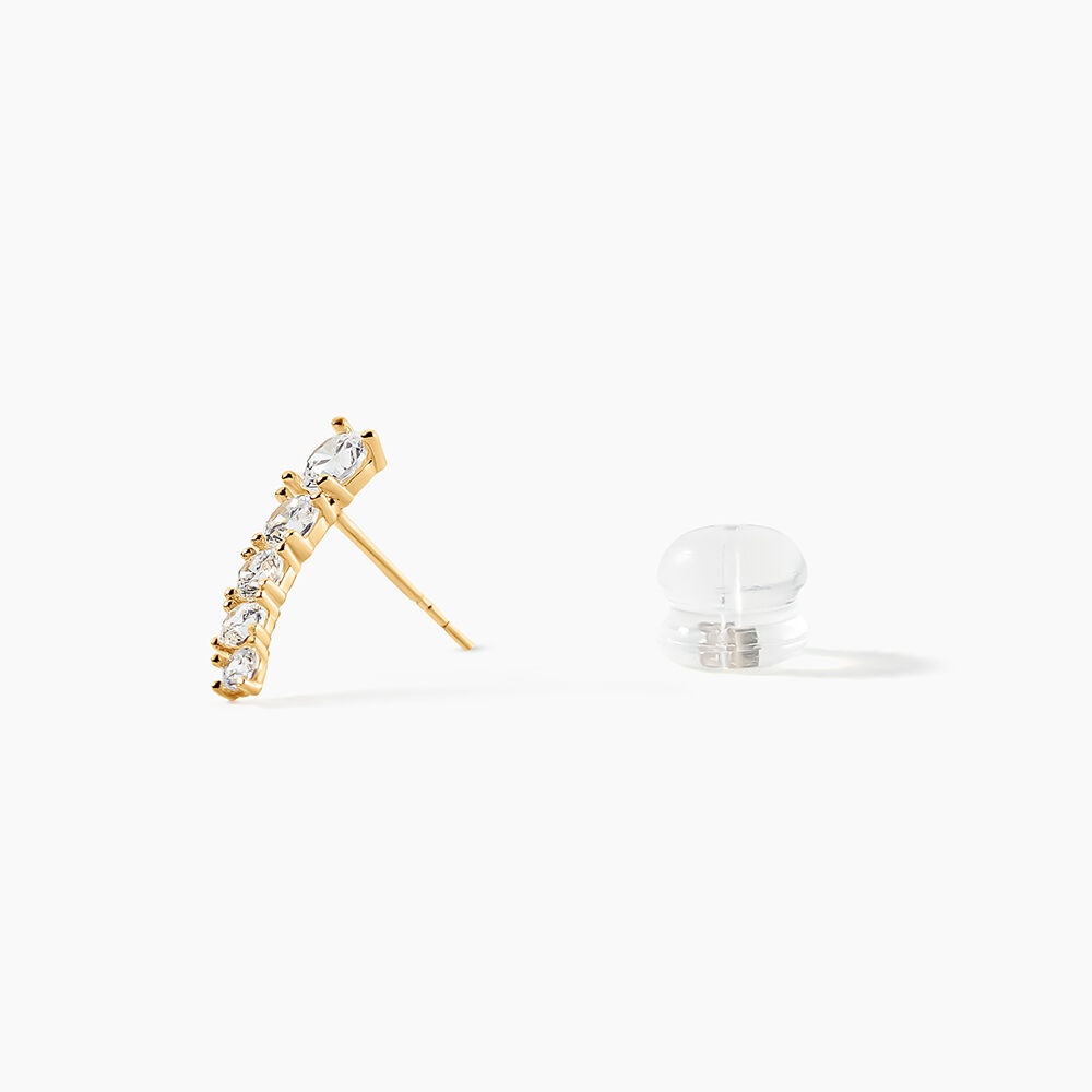 Boucles D'oreilles Puces Or Jaune Anaca Oxydes De Zirconium - Puces Femme | Marc Orian