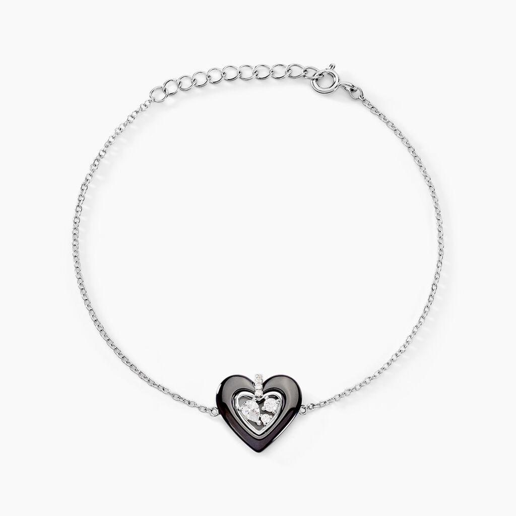 Bracelet Clarah Argent Blanc C&eacute;ramique Oxyde De Zirconium - Bracelets fantaisie Femme | Marc Orian