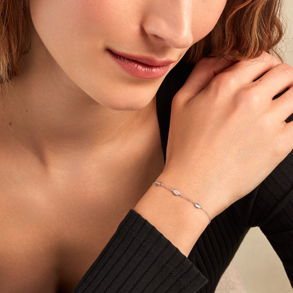Bracelet Gypsie Argent Blanc Oxyde De Zirconium - Bracelets chaînes Femme | Marc Orian