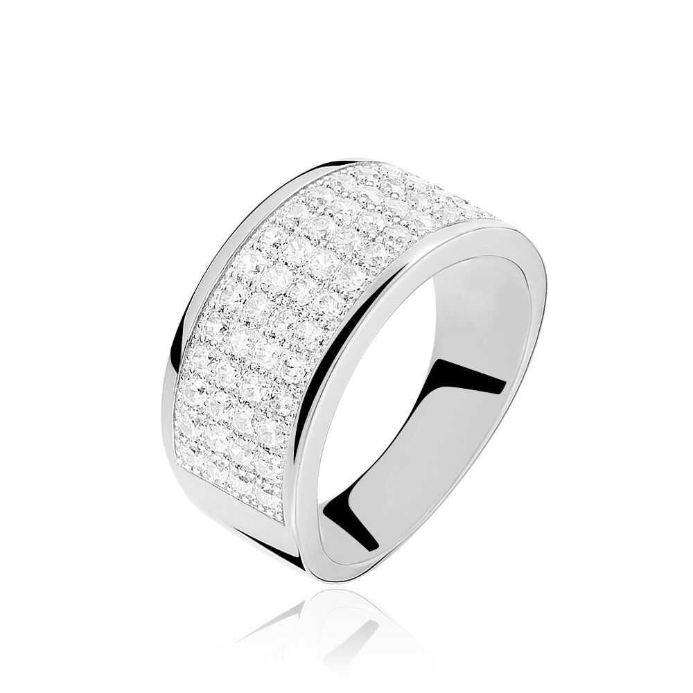 Bague Cecelia Argent Blanc Oxyde De Zirconium - Bagues avec pierre Femme | Marc Orian