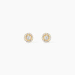 Boucles D'oreilles Or Jaune Vallie Oxydes - Puces Femme | Marc Orian