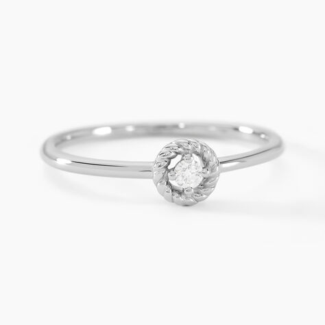 Bague Morissette Argent Blanc Diamant Synthétique - Solitaires Femme | Marc Orian