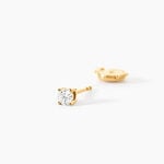 Boucles D'oreilles Puces One Or Jaune Diamants - Boucles d'oreilles mariage Femme | Marc Orian