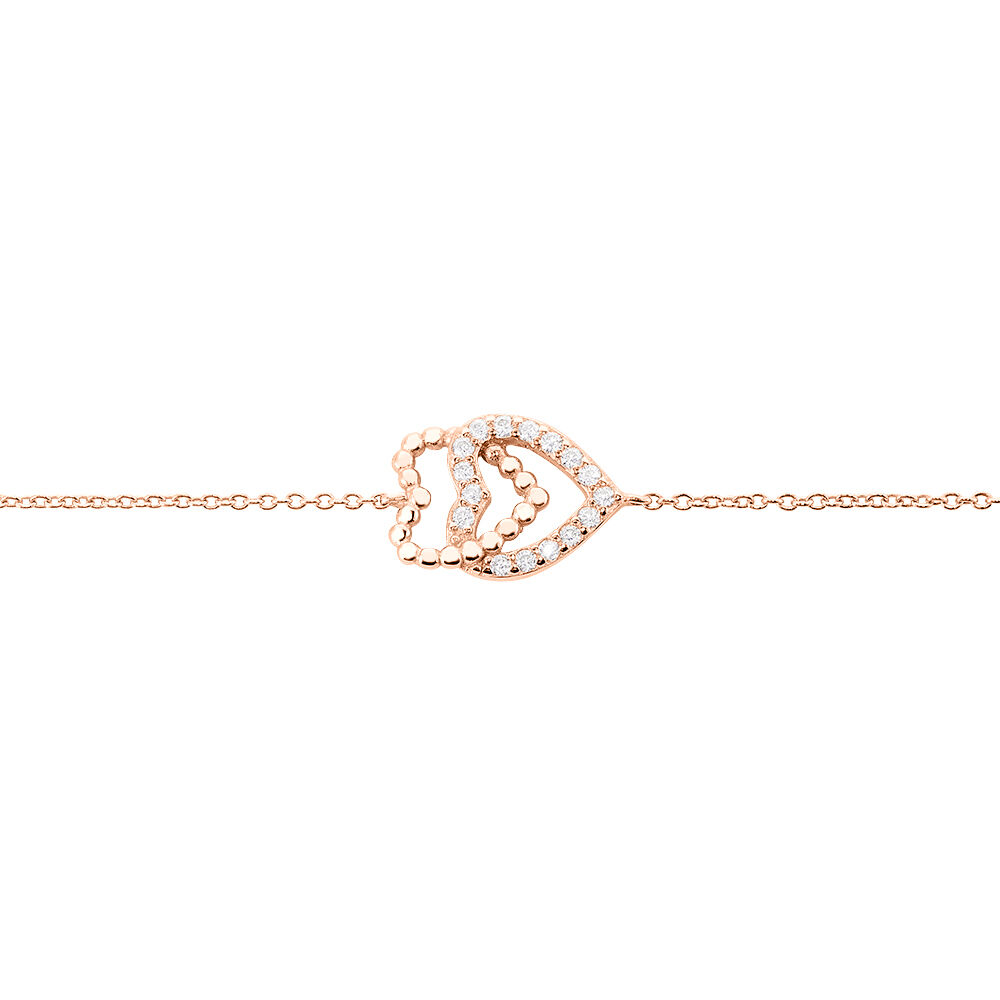 Bracelet Ottavia Argent Rose Oxyde De Zirconium - Bracelets chaînes Femme | Marc Orian