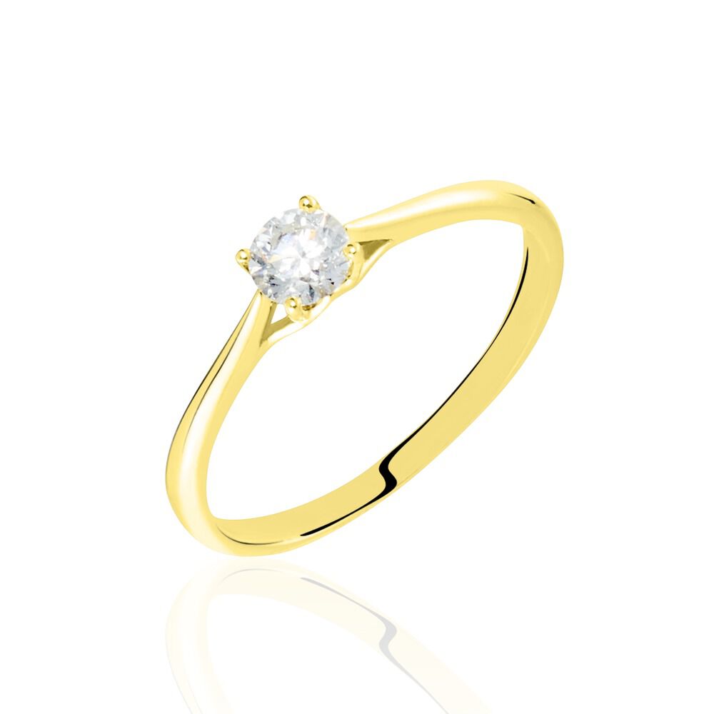 Bague Solitaire Solenia Or Jaune Diamant - Solitaires Femme | Marc Orian