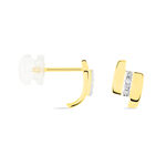 Boucles D'oreilles Puces Dolene Or Jaune Diamant - Boucles d'oreilles mariage Femme | Marc Orian