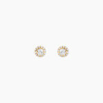 Boucles D'Oreilles Puces Edeline Or Jaune Oxyde De Zirconium - Puces Femme | Marc Orian