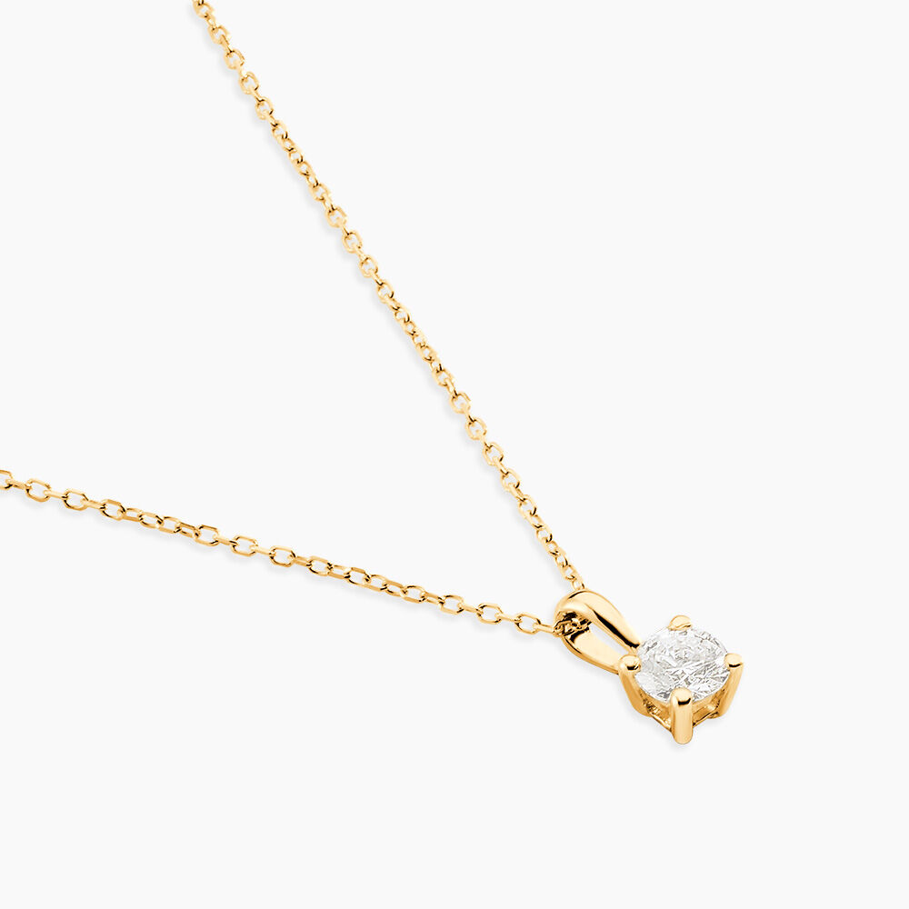 Collier Aphrodite Or Jaune Diamant Synthetique - Colliers avec pierres Femme | Marc Orian