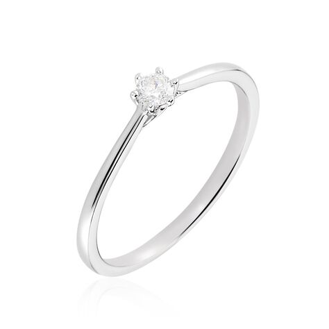 Bague Solitaire Athena Or Blanc Diamant - Solitaires Femme | Marc Orian