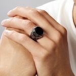 Chevaliere Zayn Acier Inoxydable Blanc Verre - Bijoux fantaisie Homme | Marc Orian