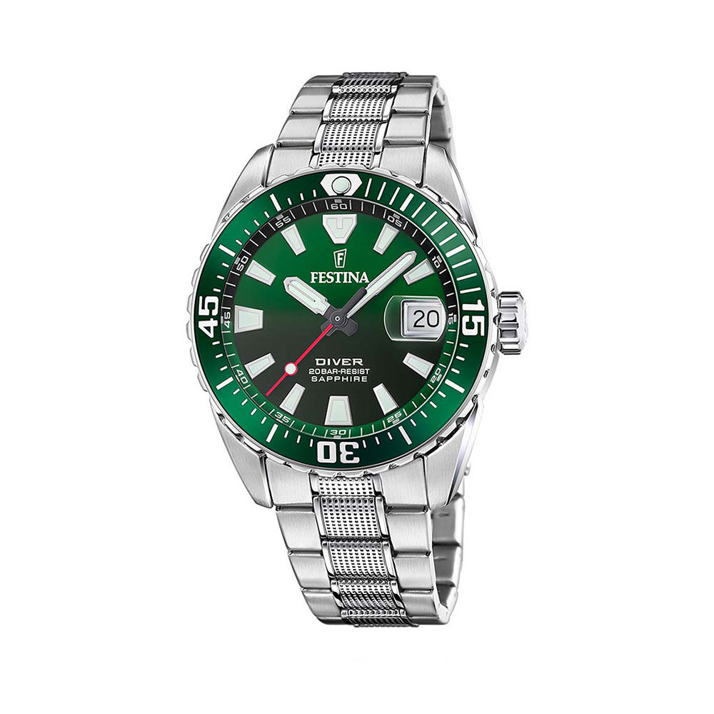 Montre Festina The Originals/diver Vert - Montres &eacute;tanches Homme | Marc Orian