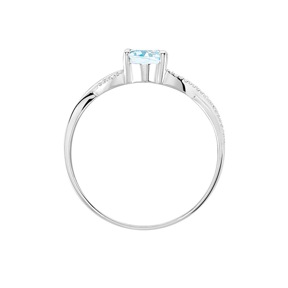 Bague Candice Or Blanc Topaze - Bagues pierres fines Femme | Marc Orian
