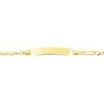 Bracelet Identit&eacute; Bartolomee Maille Alternee 1/3 Or Jaune Oxyde - Gourmettes Enfant | Marc Orian