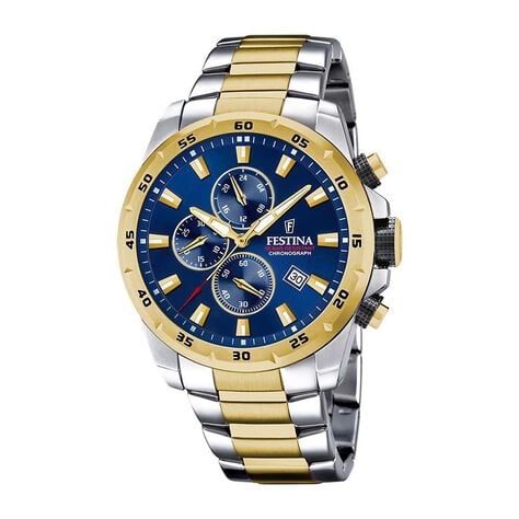 Montre Festina Timeless Chronograph Bleu - Montres &eacute;tanches Homme | Marc Orian