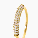 Bague Alodie Acier Jaune Oxyde De Zirconium - Bijoux fantaisie Femme | Marc Orian