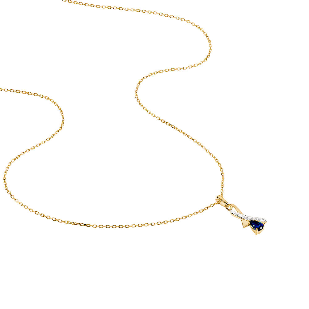 Collier Dyanah Plaque Or Jaune Oxyde De Zirconium - Colliers avec pierres Femme | Marc Orian