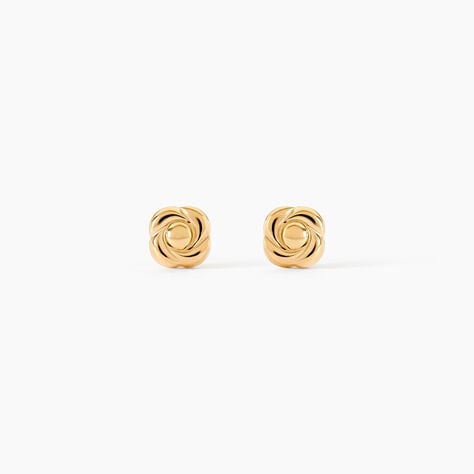 Boucles D'oreilles Puces Gennaro Fleur Or Jaune - Puces Femme | Marc Orian
