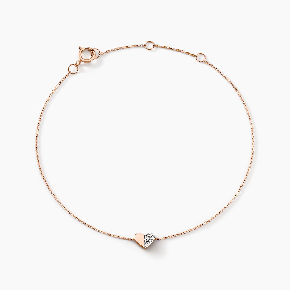 Bracelet Emilia Or Rose Diamant - Bracelets cha&icirc;nes Femme | Marc Orian