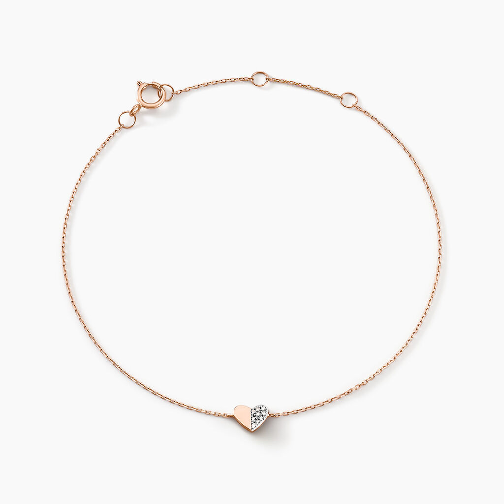 Bracelet Emilia Or Rose Diamant - Bracelets cha&icirc;nes Femme | Marc Orian
