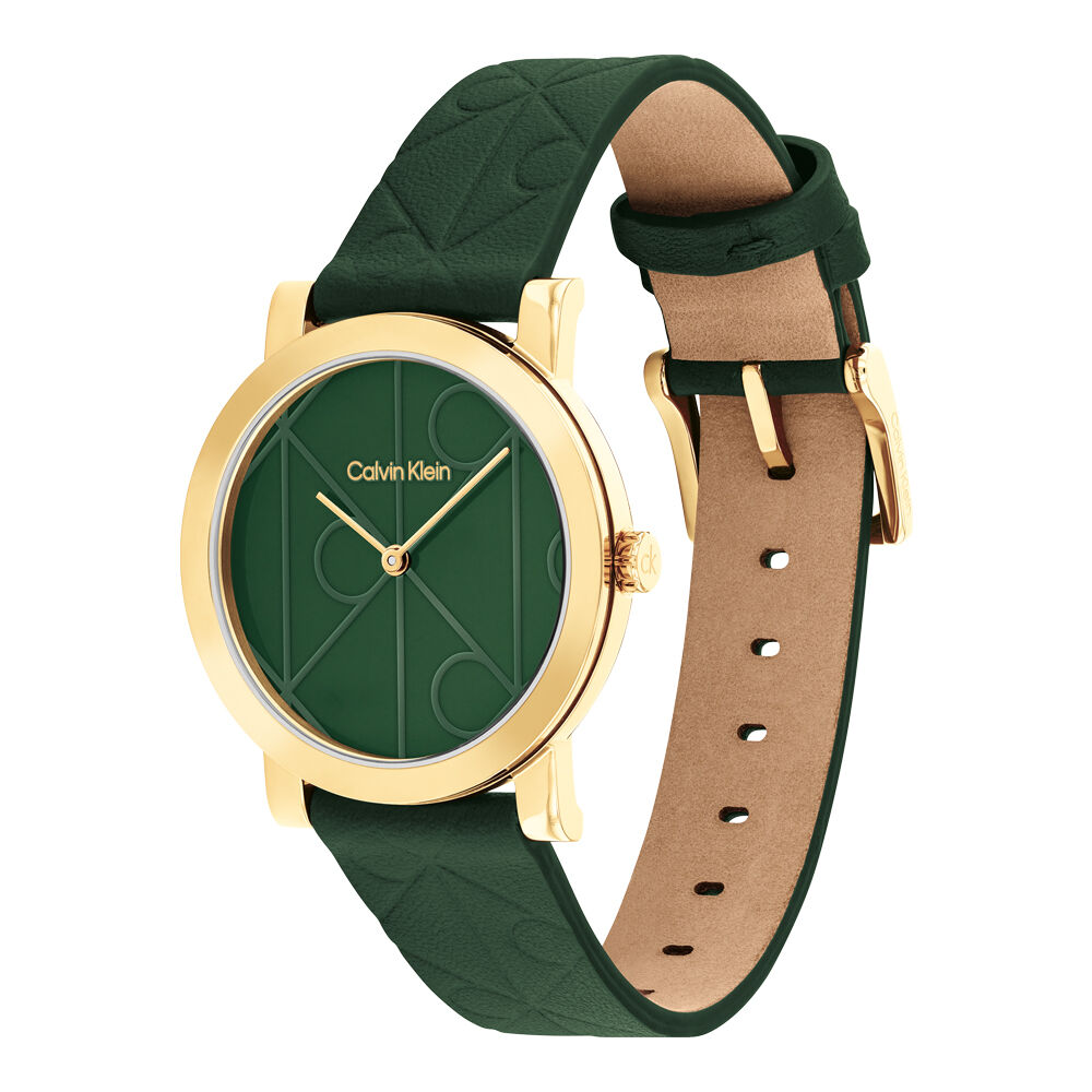 Montre Calvin Klein Monogram Vert - Nouveautés Femme | Marc Orian