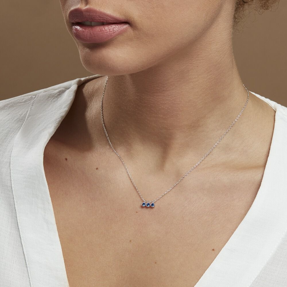 Collier Kasey Argent Blanc Oxyde De Zirconium - Colliers avec pierres Femme | Marc Orian