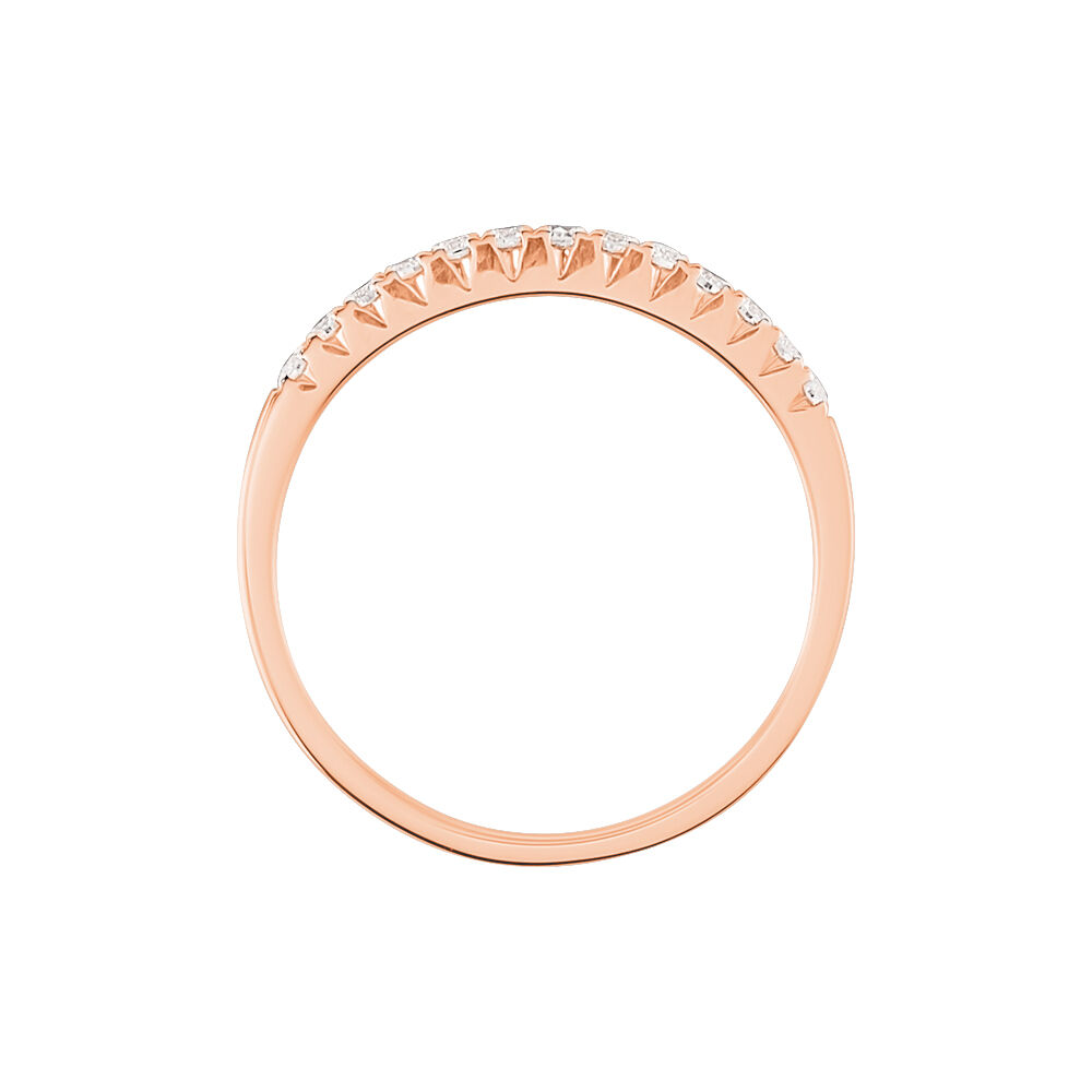 Alliance Pristina Or Rose Diamant - Alliances avec pierres Femme | Marc Orian