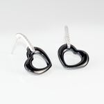 Boucles D'oreilles Pendantes Elodie Argent Blanc Oxyde Et C&eacute;ramique - Pendantes Femme | Marc Orian