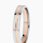 Alliance Liseret Ruban Plat Or Bicolore - Alliances duo Unisex | Marc Orian