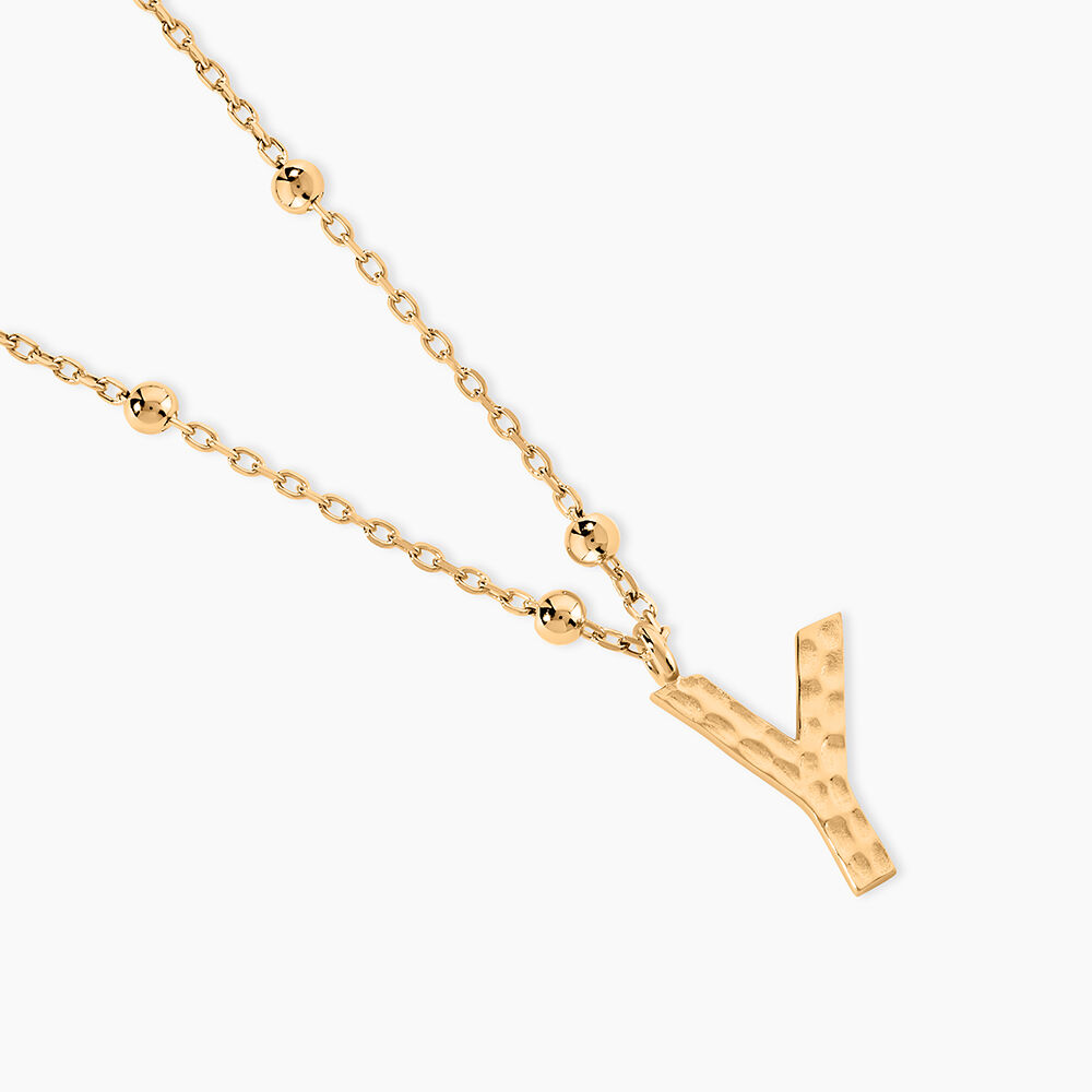 Collier Plaqu&eacute; Or Jaune Lettra - Colliers ete Femme | Marc Orian