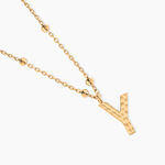 Collier Plaqu&eacute; Or Jaune Lettra - Colliers ete Femme | Marc Orian