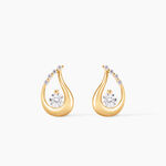 Boucles D'oreilles Puces Helie Goutte Or Jaune Oxyde De Zirconium - Puces Femme | Marc Orian