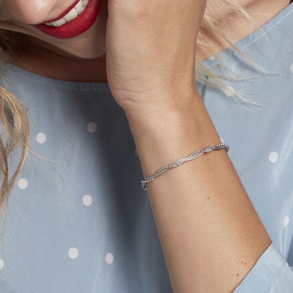 Bracelet Kelyanna Argent Blanc - Bracelets chaînes Femme | Marc Orian