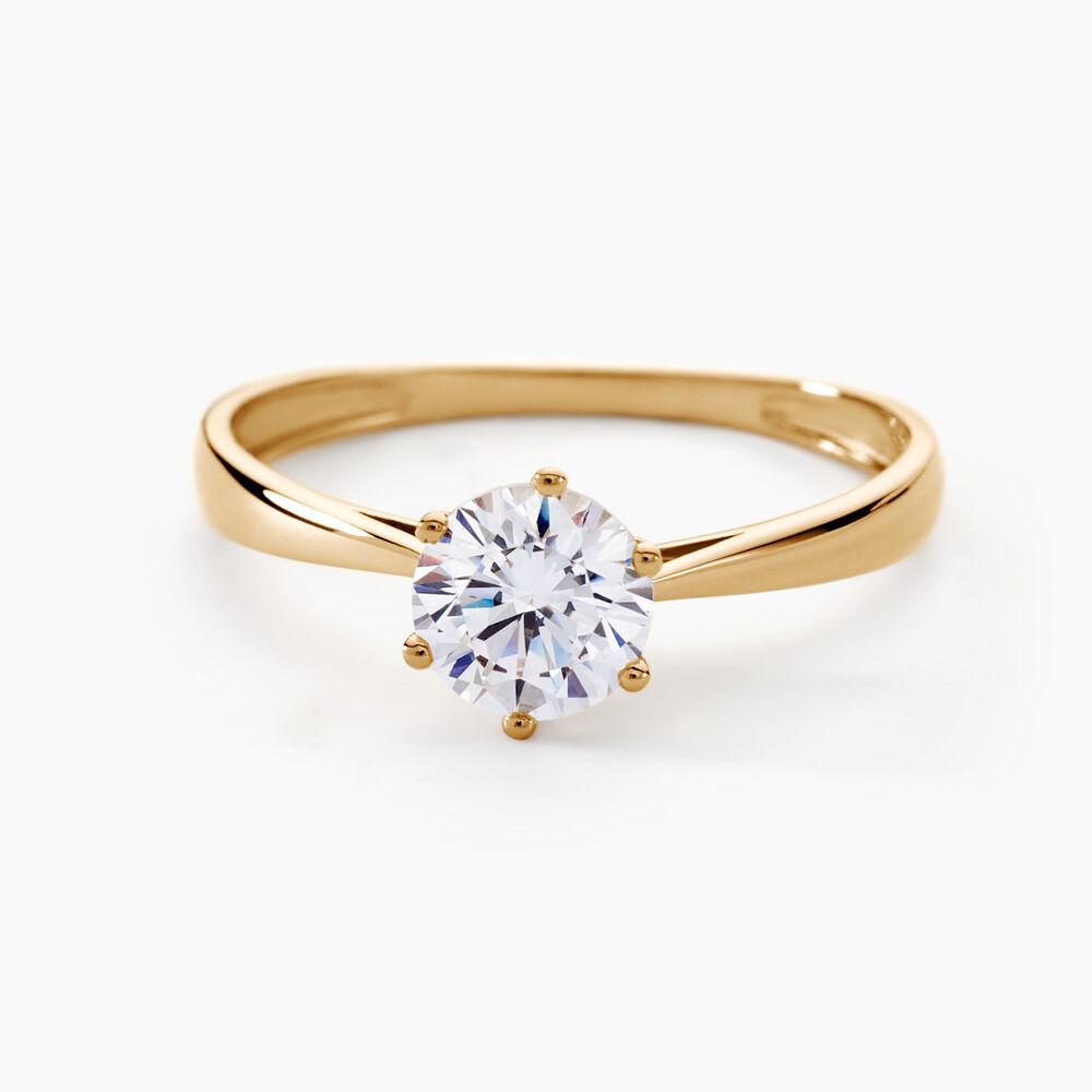 Solitaire Or Jaune Laurian Oxyde De Zirconium Blanc - Solitaires Femme | Marc Orian