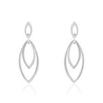 Boucles D'oreilles Pendantes Toupie Argent Blanc - Pendantes Femme | Marc Orian