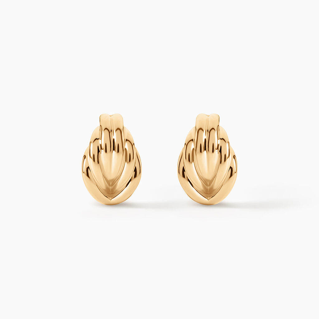 Boucles D'Oreilles Puces Nickie Plaqu&eacute; Or Jaune - Puces Femme | Marc Orian