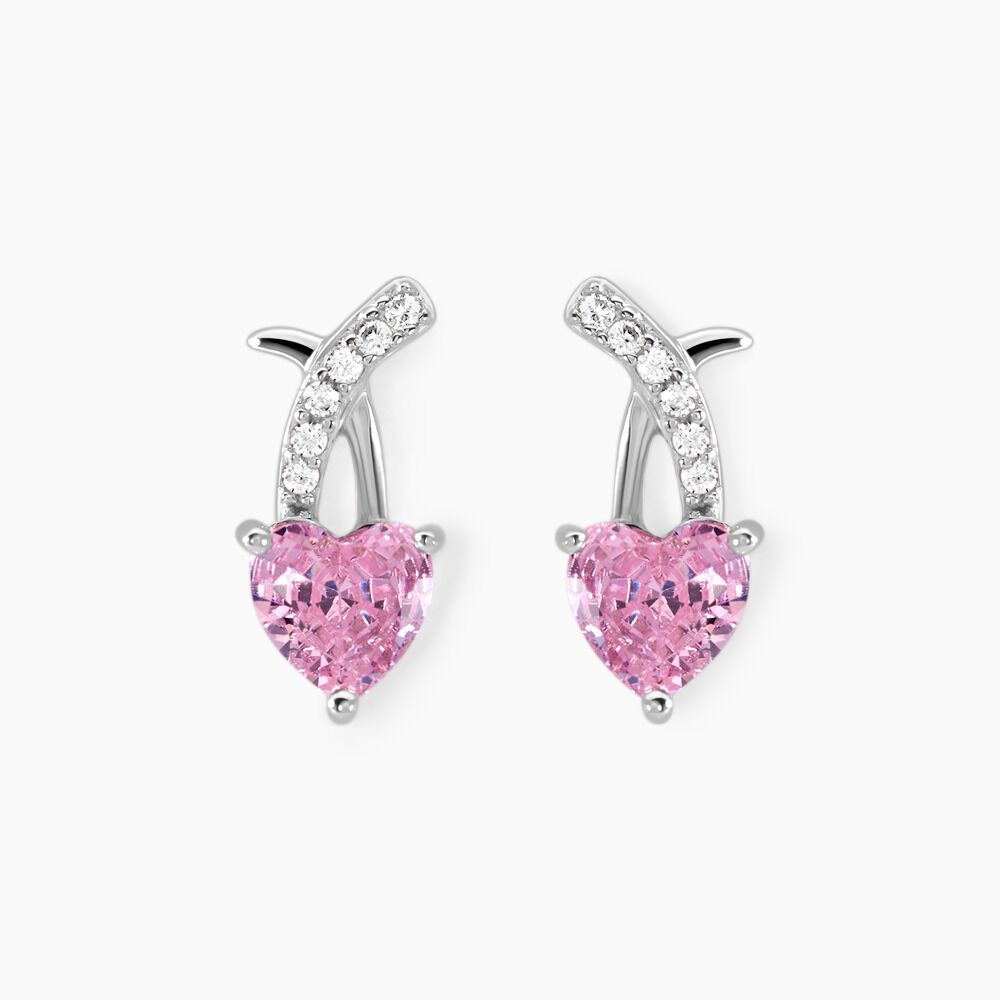 Boucles D'oreilles Puces Argent Blanc Avalon Oxyde De Zirconium - Puces Femme | Marc Orian