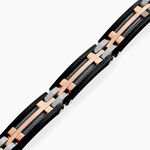 Bracelet Jourdan Priam Acier Bicolore - Bracelets cha&icirc;nes Homme | Marc Orian