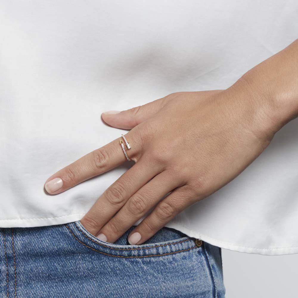 Bague Lidye Plaqué Or Jaune Oxyde De Zirconium - Bagues avec pierre Femme | Marc Orian