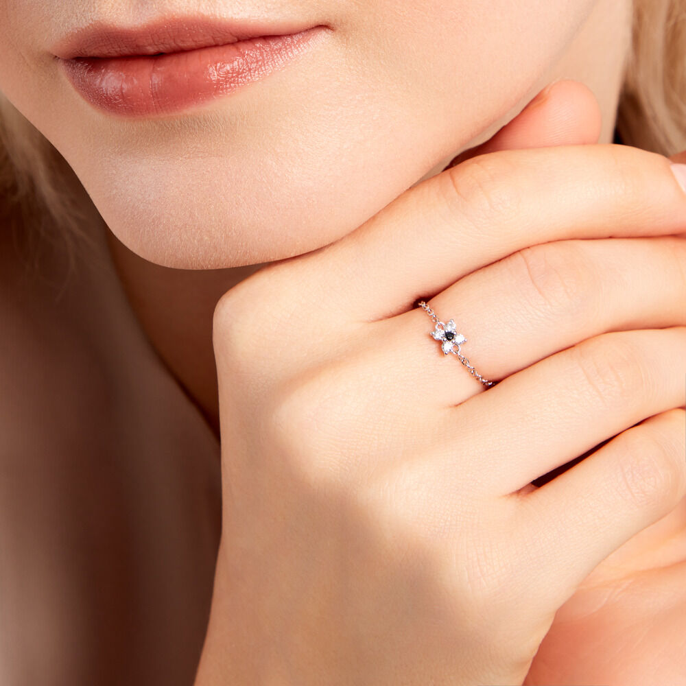 Bague Lindie Argent Blanc Oxyde De Zirconium - Bagues avec pierre Femme | Marc Orian