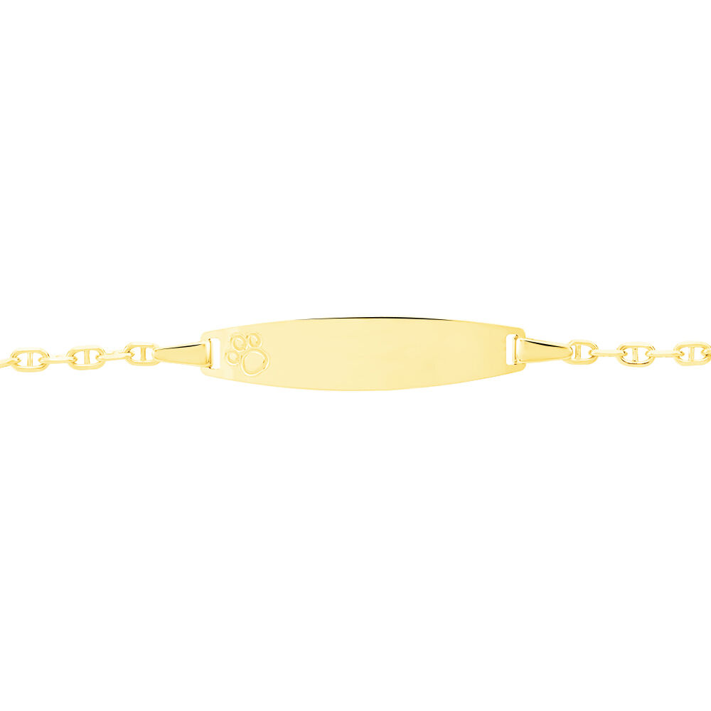 Bracelet Identité Fanelia Maille Marine Or Jaune - Gourmettes Enfant | Marc Orian
