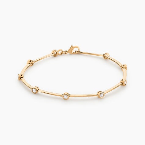 Bracelet Kaelig Plaqué Or Jaune Oxyde De Zirconium - Bracelets chaînes Femme | Marc Orian