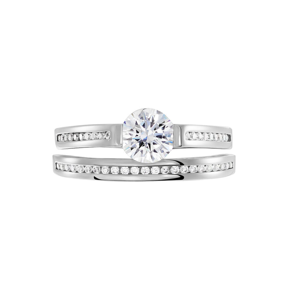 Bague Malou Argent Blanc Oxyde De Zirconium - Solitaires Femme | Marc Orian